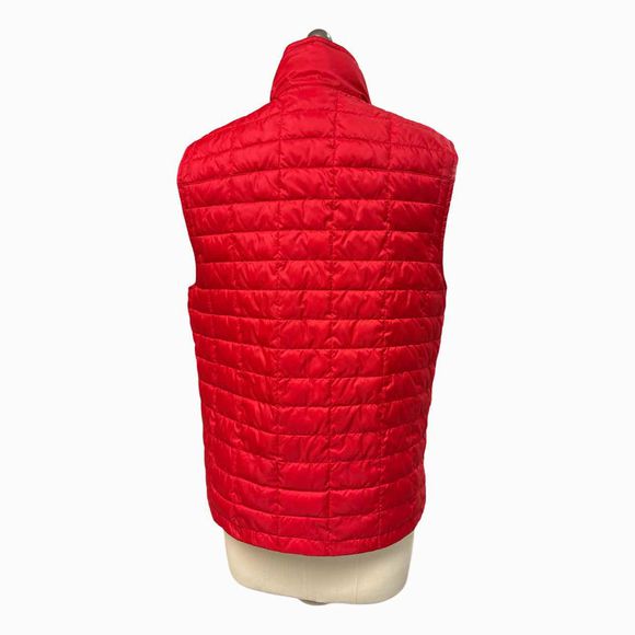 TOMMY HILFIGER QUILTED NYLON RED VEST SIZE S