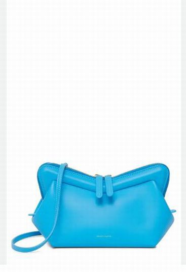 MANSUR GAVRIEL ABSTRACT M FRAME SHOULDER CROSSBODY BAG AQUA