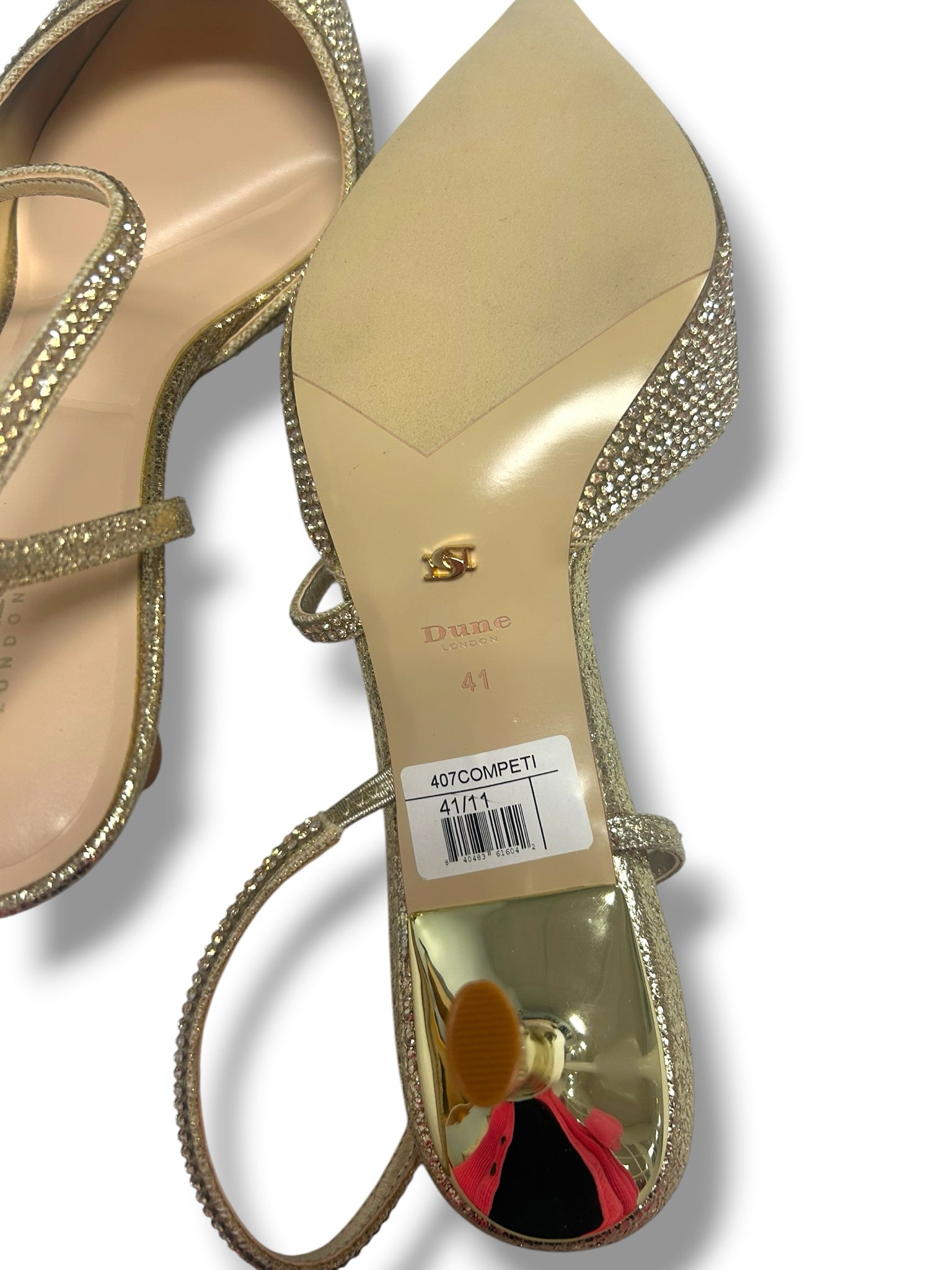 NEW IN BOX DUNE LONDON COMPETITIVE KITTEN HEEL GOLD PUMPS SIZE 11