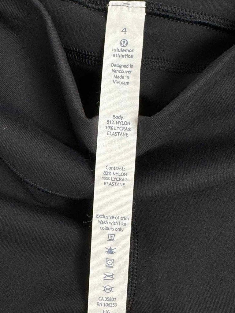 LULULEMON NWT! GATHER & CROW CROP II BLACK LEGGINGS SIZE 4