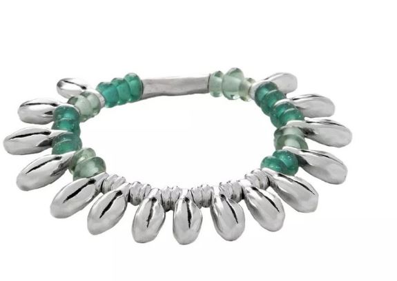 UNO DE 50 ROCIO DEW STRETCH BRACELET WITH GLASS BEADS
