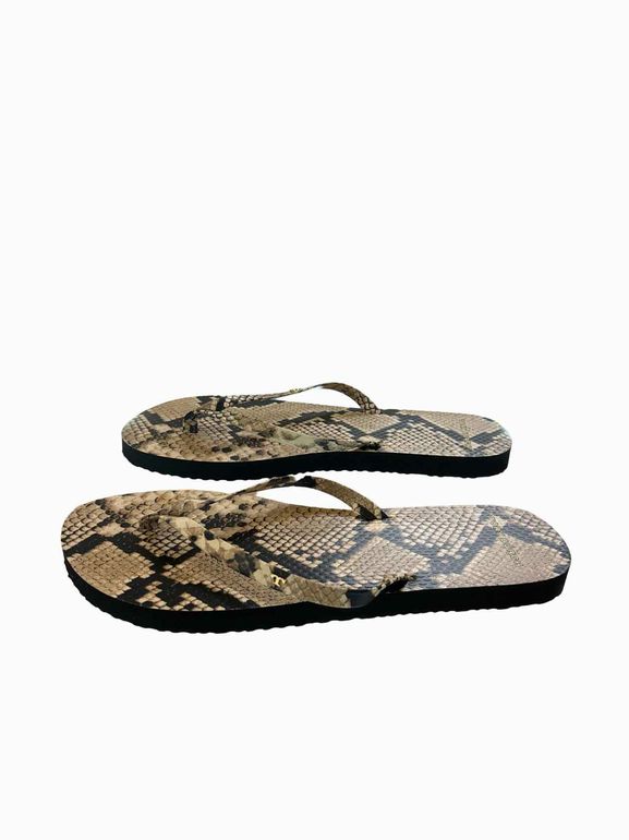 TORY BURCH NIB PRINTED LEATHER SNAKE SPRINT FLIP FLOP SIZE 10