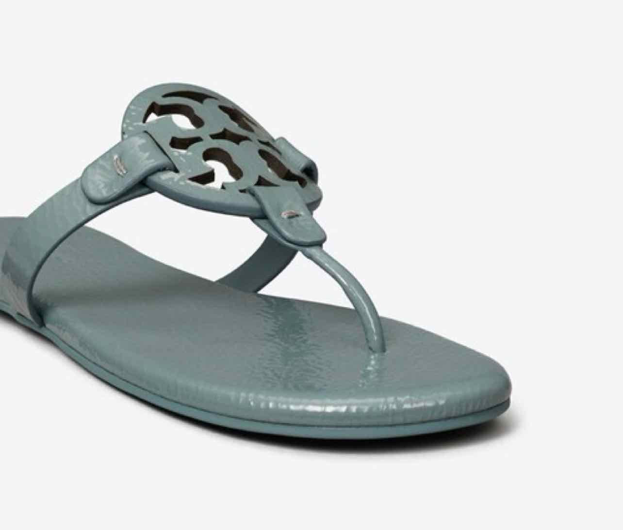 TORY BURCH PATENT MILLER SANDAL SIZE: 8.5