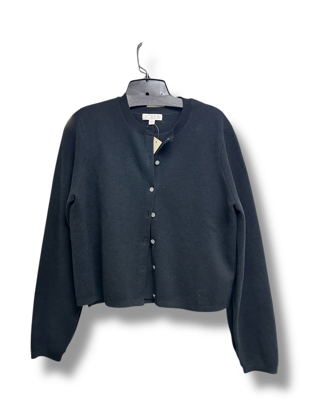 JCREW  NWT TENCEL LYOCELL CARDIGAN/SHELL TWIN SET BLACK SIZE LARGE