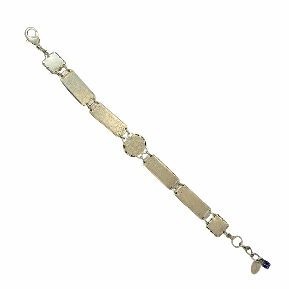 FIREFLY "LA DOLCE VITA" #3139-MC SWAROVSKI & CZECH GLASS SILVER PLATED BRACELET