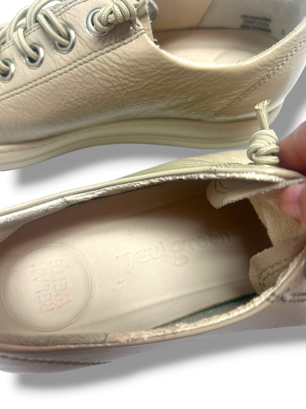 PAUL GREEN HADLEY PATENT LEATHER TRAINER SNEAKERS SIZE 5 US 7