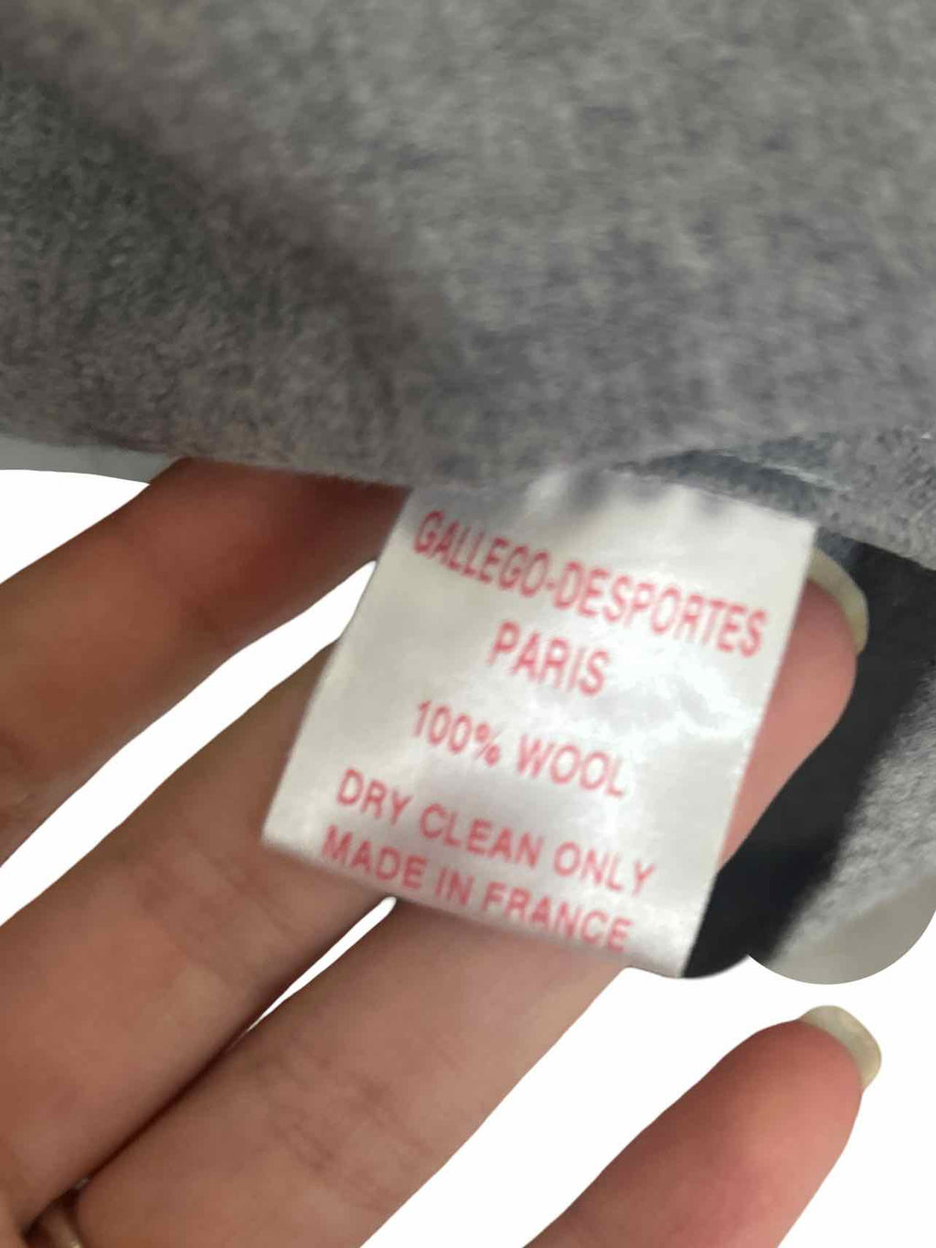 GALLEGO DESPORTES GARMENTORY 100% WOOL OVERSIZED SHAWL COLLAR BOXY TOP SIZE:S