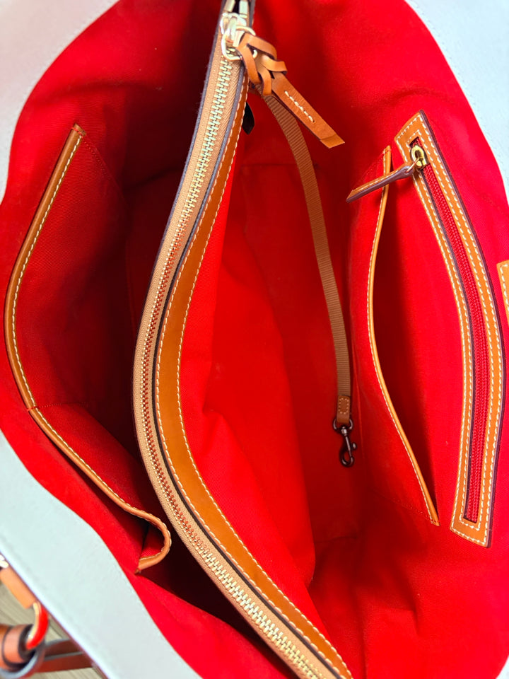 DOONEY & BOURKE TAMMY LARGE TOTE SAFFIANO "LINEN" LEATHER