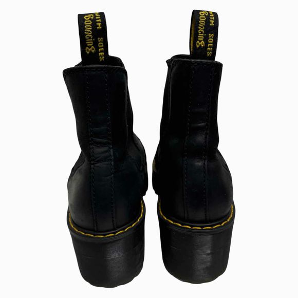 DR MARTENS ROMETTY BLACK CHELSEA BLACK BOOT SIZE 9