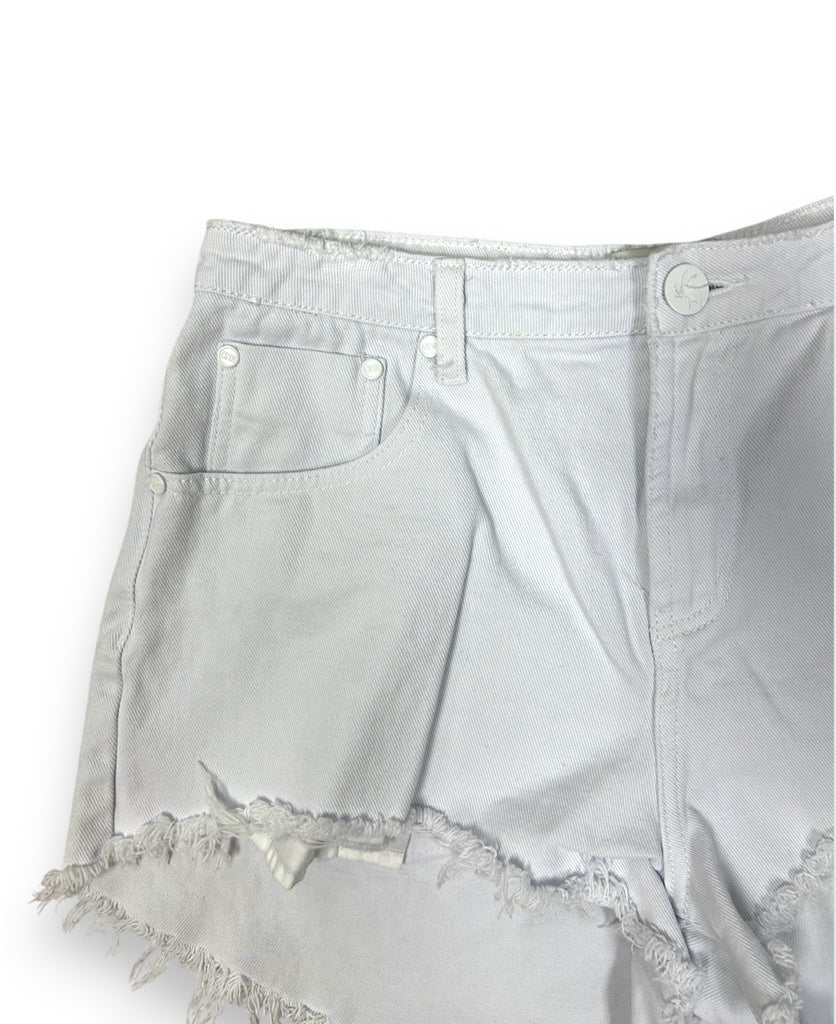ONE X ONE TEASPOON BONITAS LOW WAIST DENIM SHORTS WHITE SIZE 32