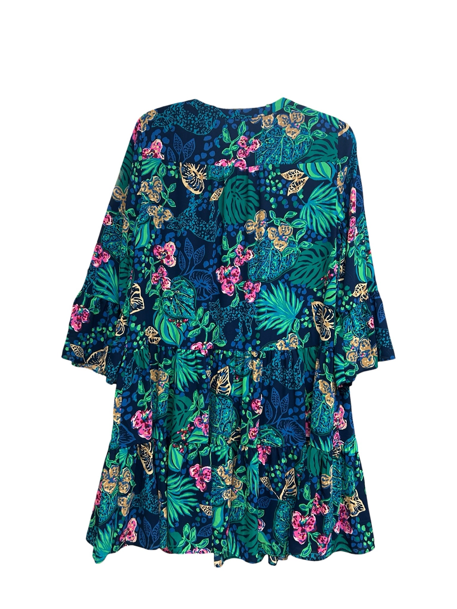 LILLY PULITZER GABRIEL BELL SLEEVE LOW TIDE LIFE OF THE PARTY DRESS SIZE 8