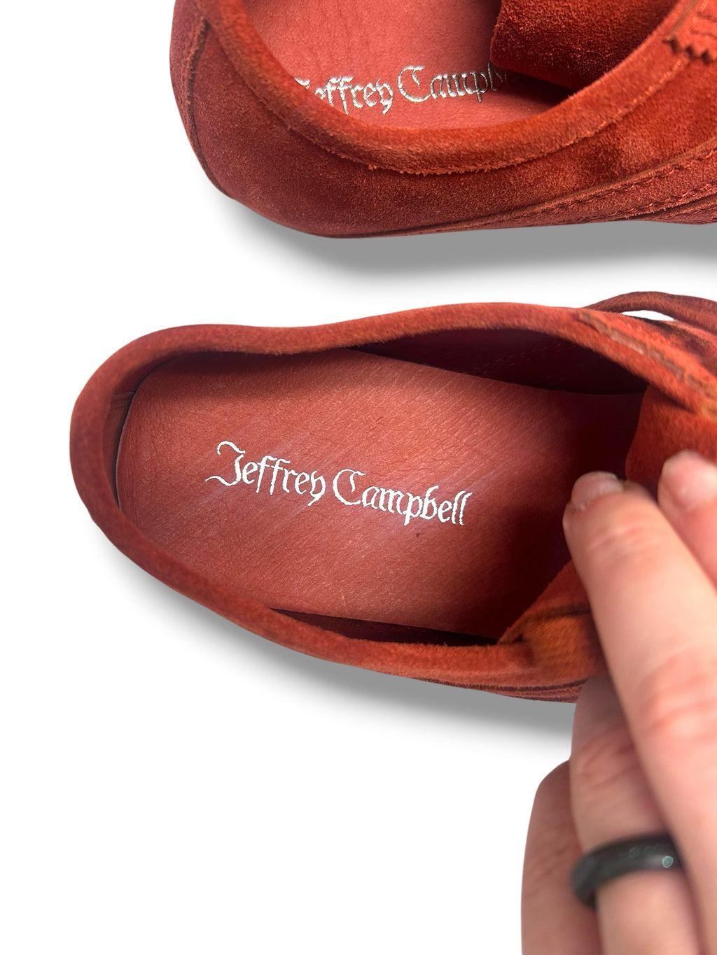 JEFFREY CAMPBELL NWOB ALETA LOW TOP SNEAKER IN RED SUEDE SIZE 9