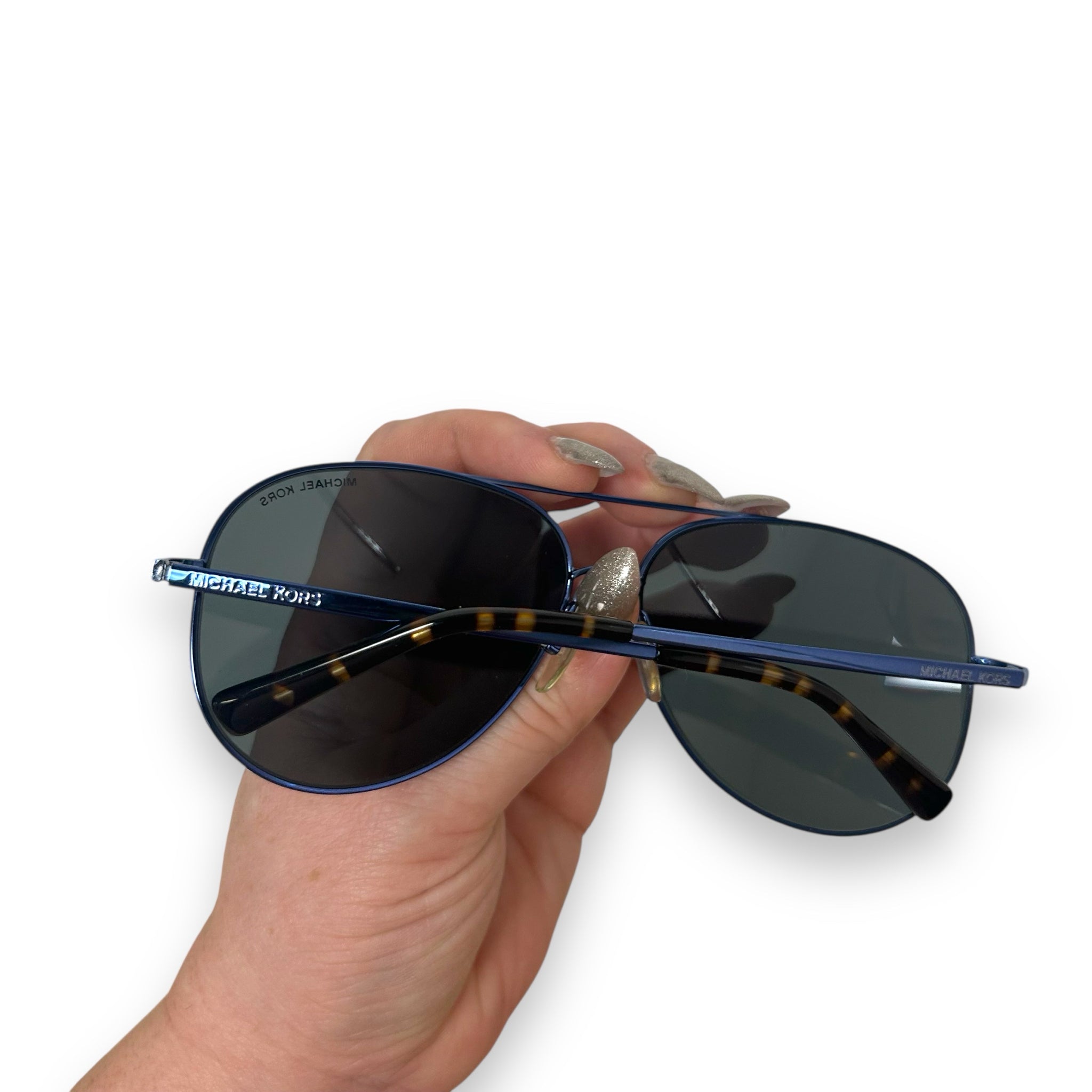 MICHAEL KORS BLUE KENDALL MIRROR AVIATOR SUNGLASSES