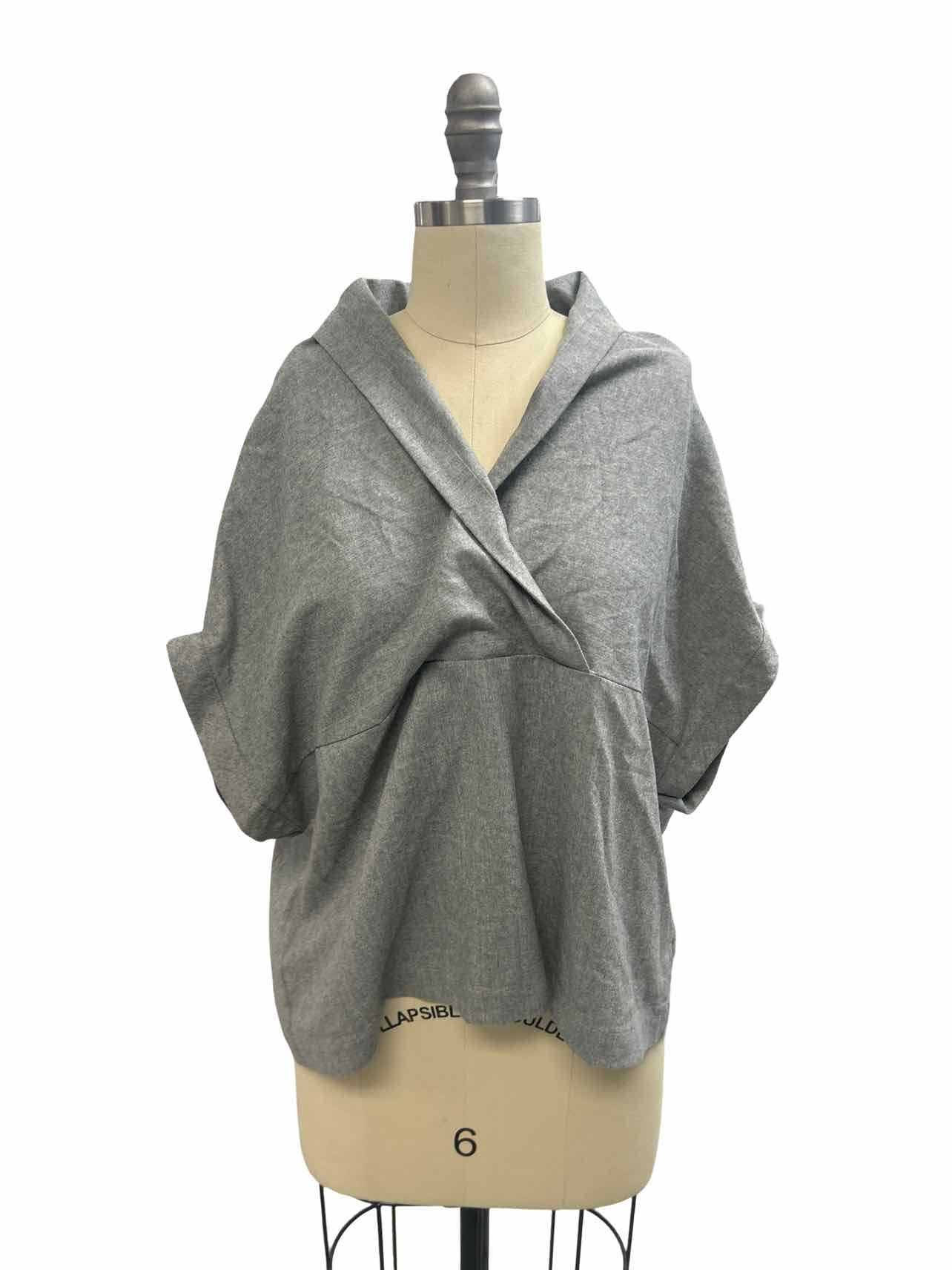 GALLEGO DESPORTES GARMENTORY 100% WOOL OVERSIZED SHAWL COLLAR BOXY TOP SIZE:S