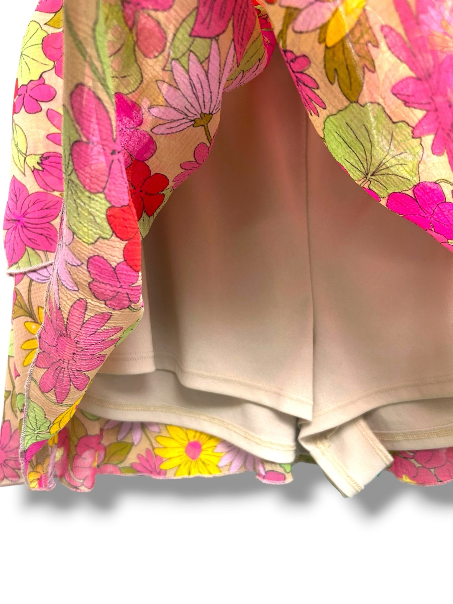 SHOW ME YOUR MUMU AIDEN RUFFLE FLORAL DITZY MINI SKIRT SIZE LARGE