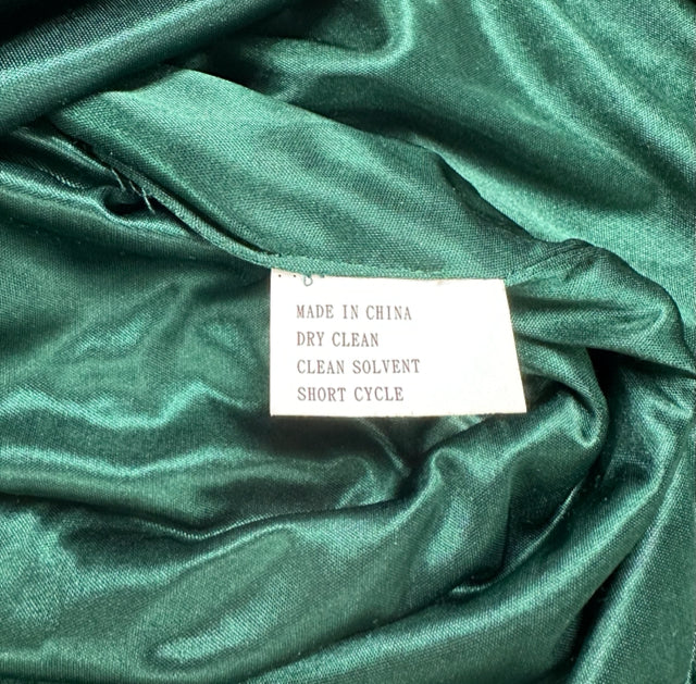 REVELRY SKYE EMERALD GREEN VELVET HIGH SLIT MAXI DRESS SIZE 6