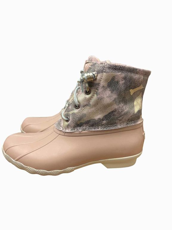 SPERRY  NIB SALWATER BOOT PINK CAMO 7