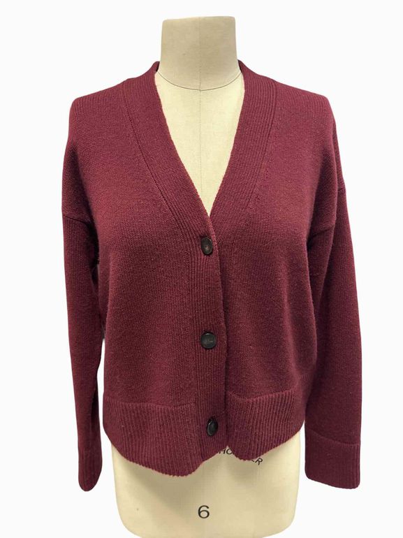 VINCE BOXY WOOL AND CASHMERE CARDIGAN SIZE: M