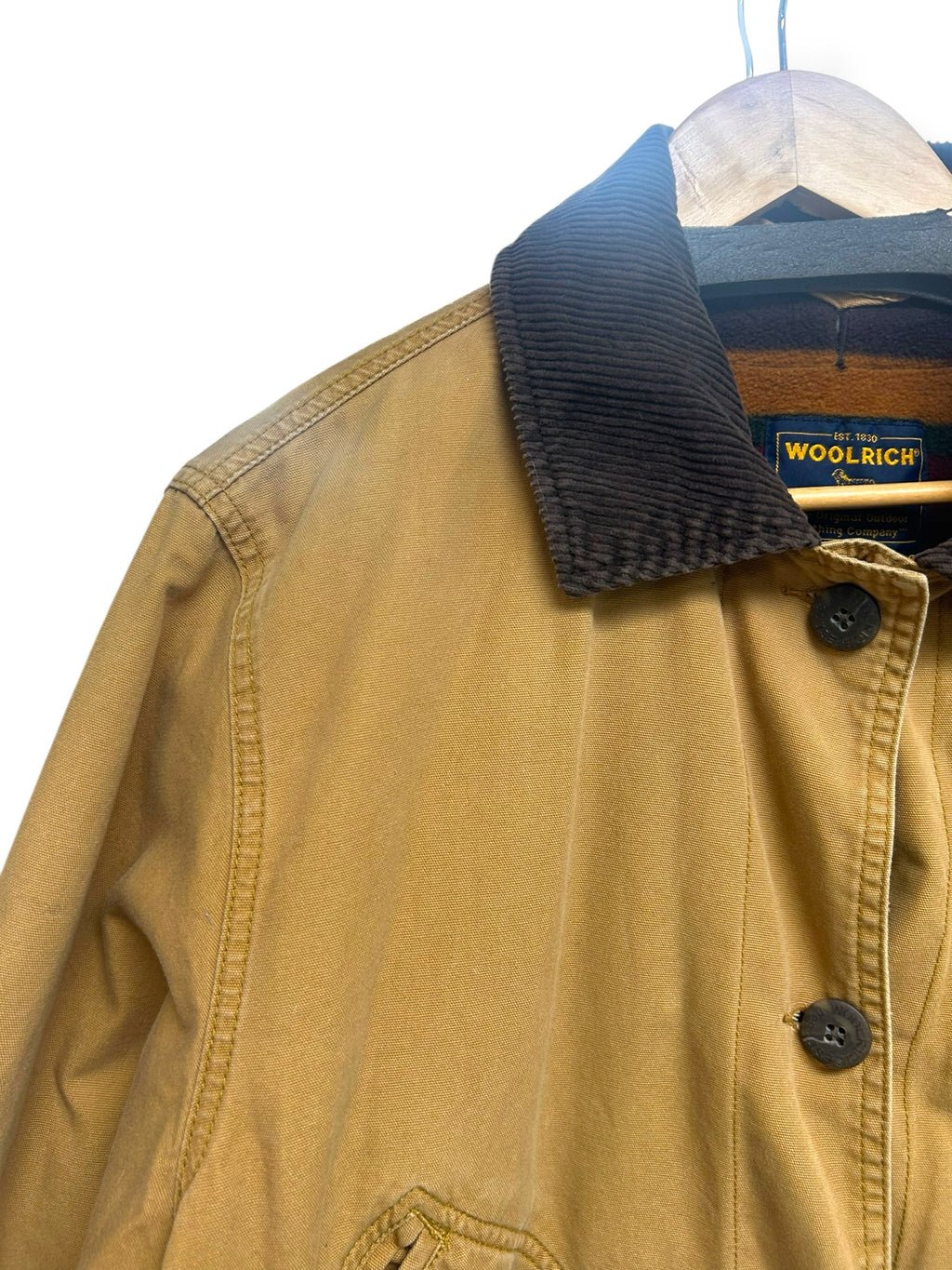 VINTAGE WOOLRICH SADDLE BARN CHORE JACKET FLEECE LINED SIZE XL