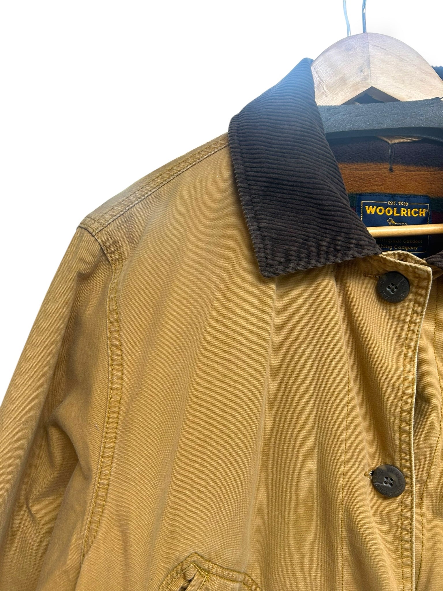 VINTAGE WOOLRICH SADDLE BARN CHORE JACKET FLEECE LINED SIZE XL