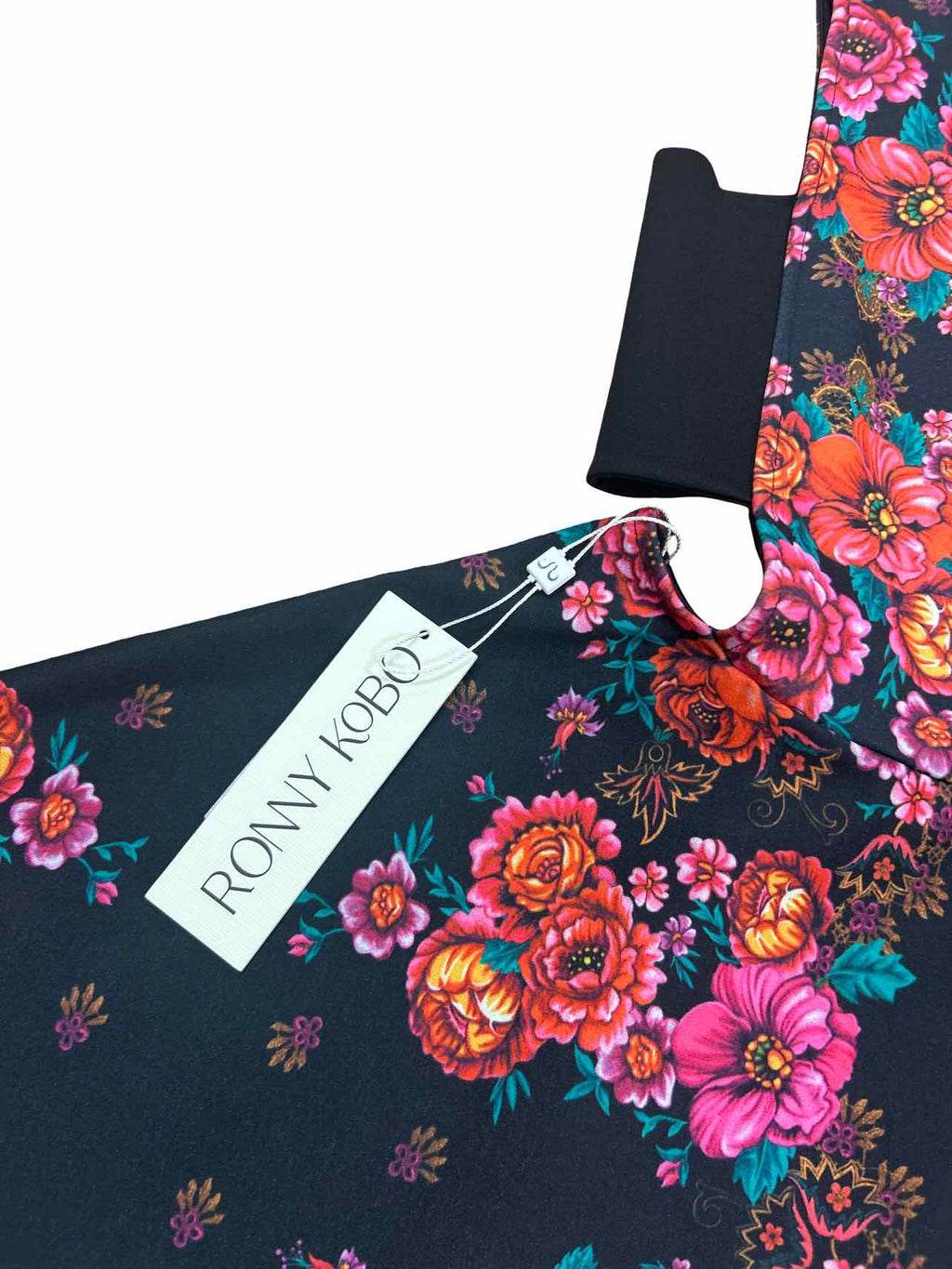 RONNY KOBO NEW! FLORAL CUT OUT SCUBA MINI DRESS SIZE: S