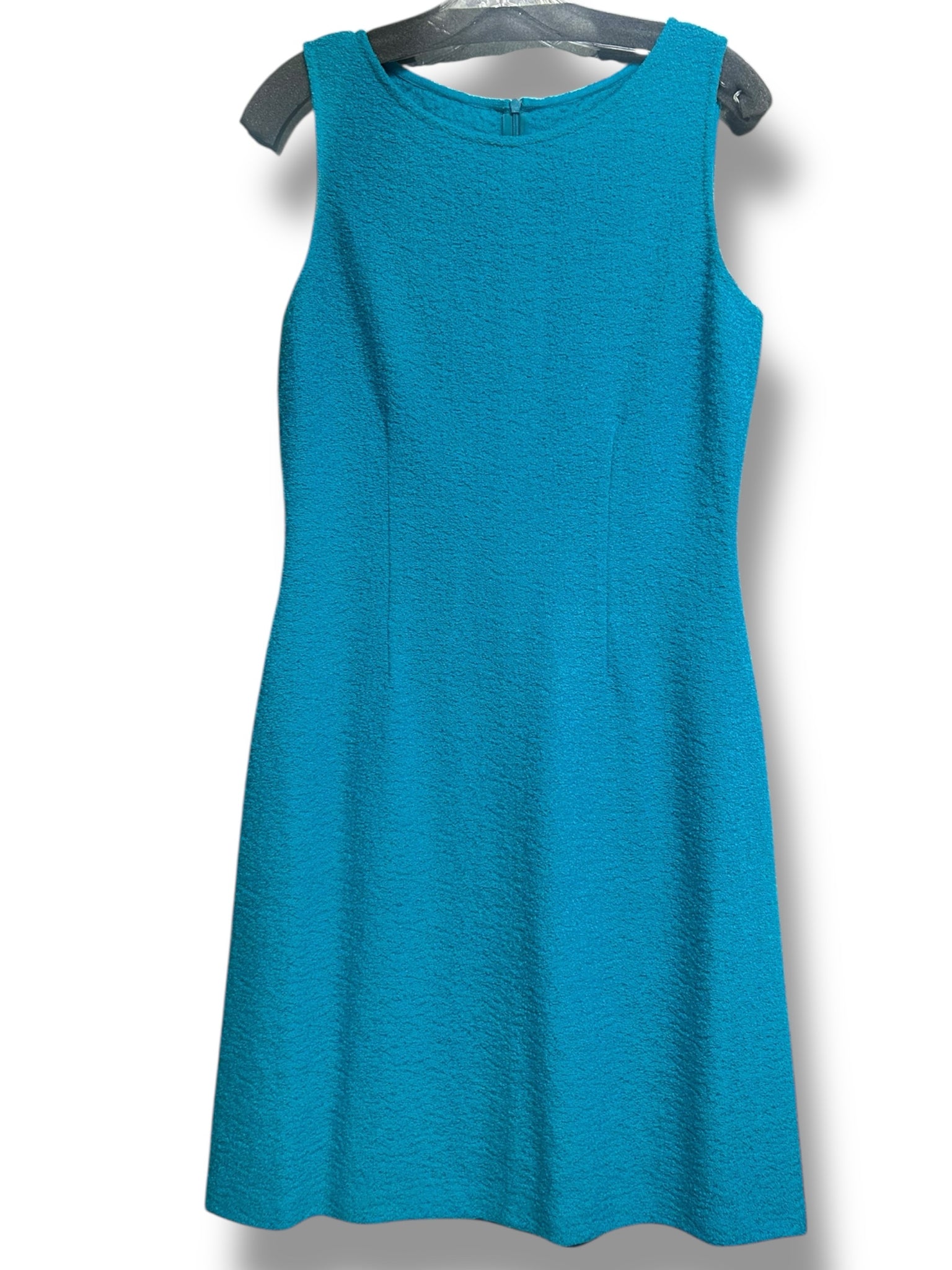 ST JOHN NWT SLEEVELESS SHEATH KNIT LAGOON TEAL DRESS SIZE 6
