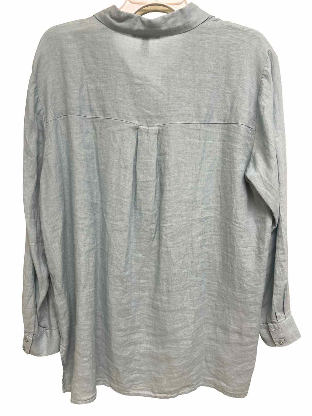 EILEEN FISHER ORGANIC LINEN BUTTON TUNIC SIZE: L