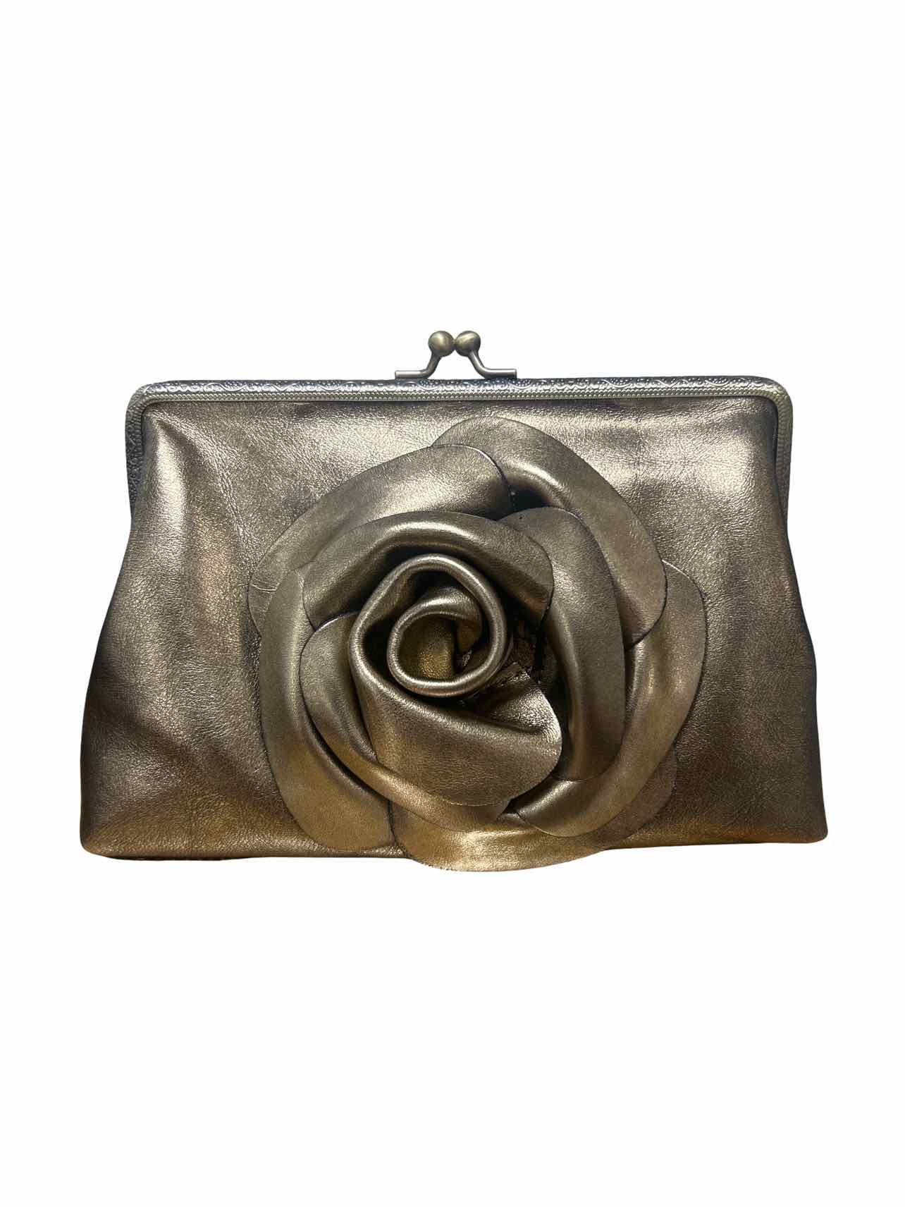 PATRICIA NASH NWT BORRIANA GOLD ROSE FRAME CROSSBODY