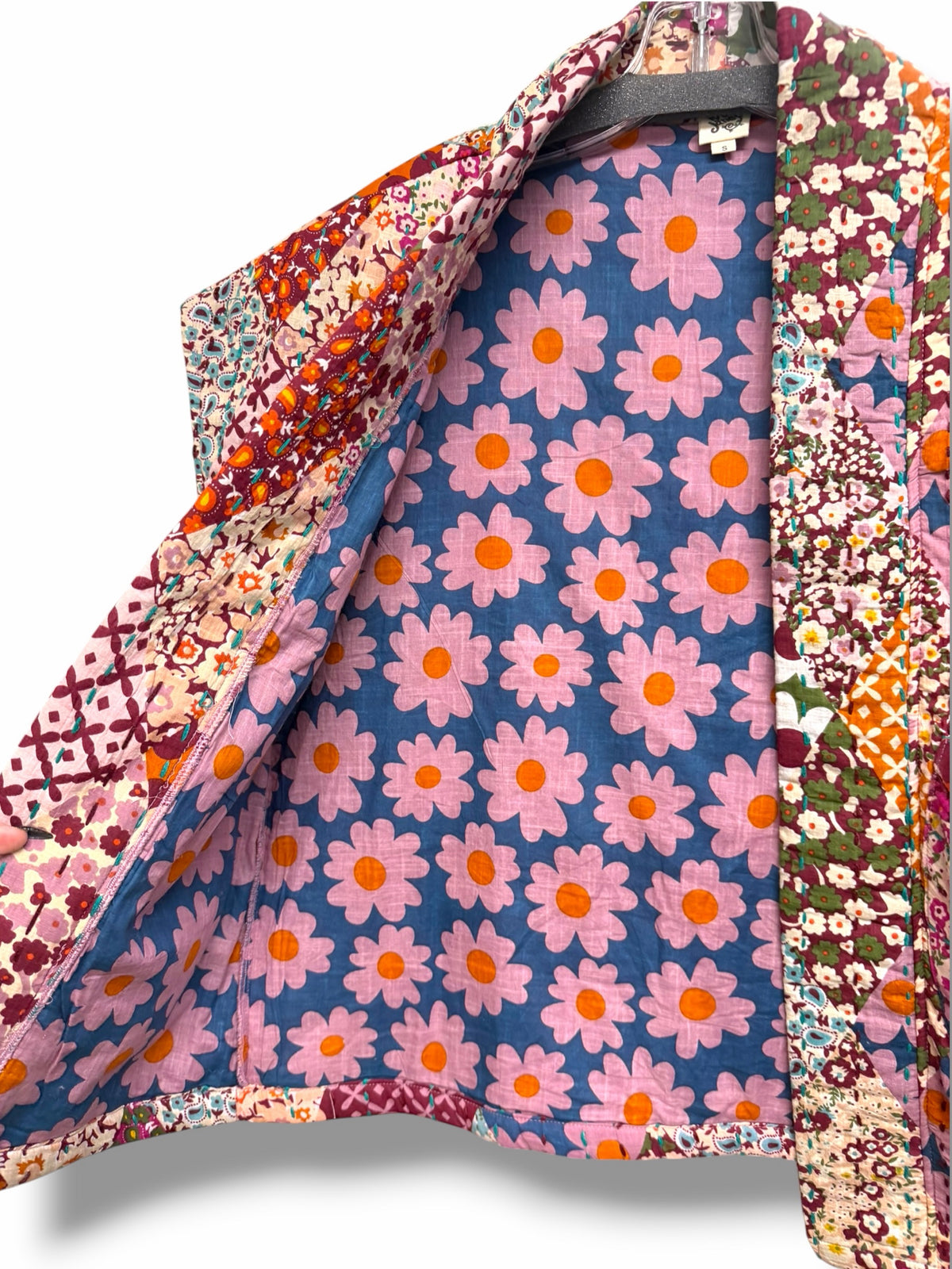 BOUTIQUE  IVY JANE PATCHWORK QUILTED VEST ONE SIZE