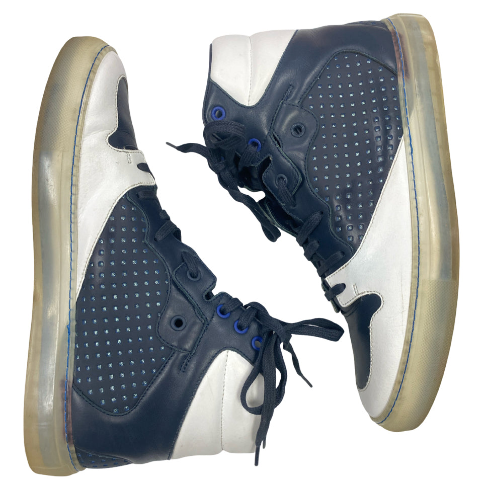 BALENCIAGA PELLE S GOMME DEEP NAVY HIGH TOP SIZE 42