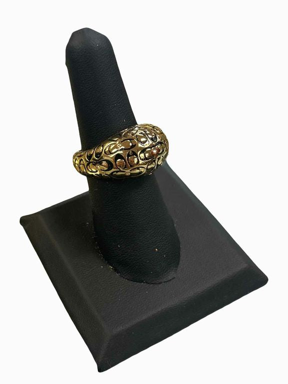 COACH RESEN LOGO COCKTAIL RING