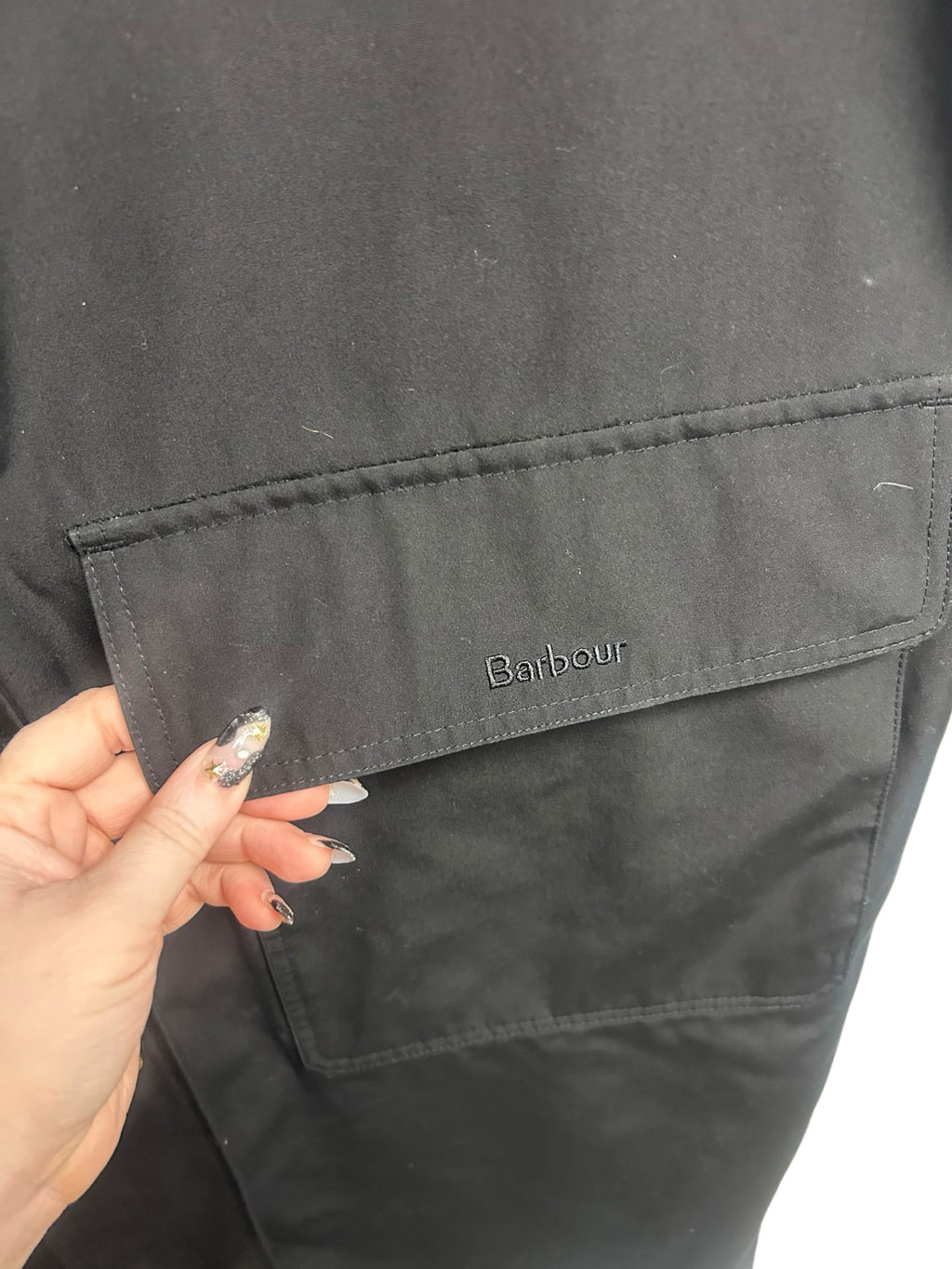 BARBOUR THE FRANCIS WATERPROOF INSULATED BLACK RAINCOAT NO HOOD SIZE 12 - WEARHOUSE  CONSIGNMENT