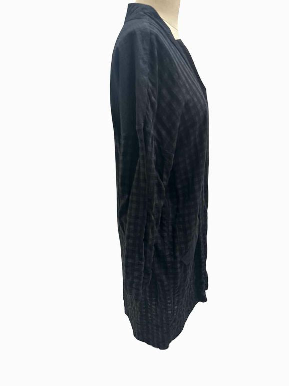 COTELAC VISCOSE/COTTON BLEND CHECKERED VNECK DRESS SIZE: 0