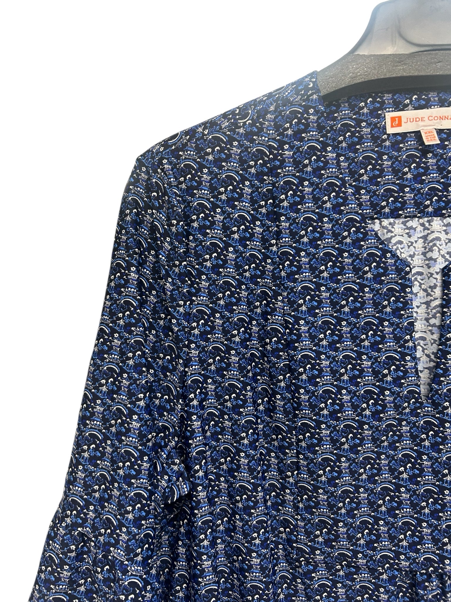 JUDE CONNALLY NAVY ASIAN PRINT KERRY JUDE CLOTH DRESS SIZE XXL - WEARHOUSE  CONSIGNMENT