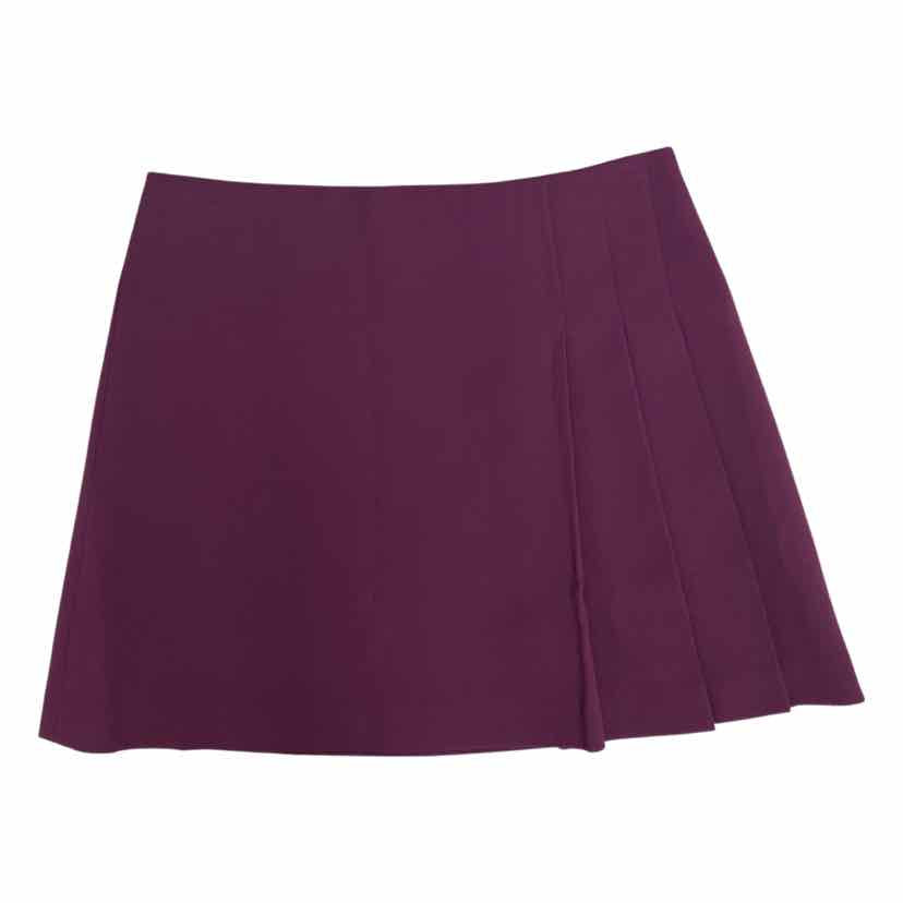 ALICE & OLIVIA PLUM SEMIRA PLEATED MINI SKIRT SIZE 2