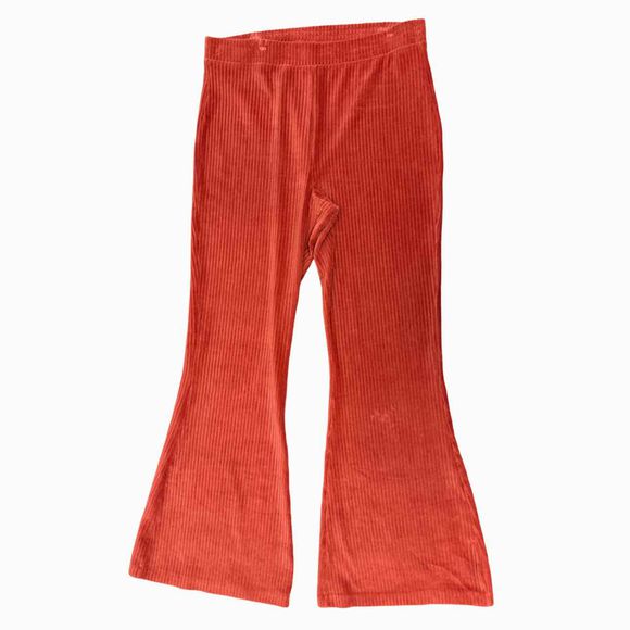 AERIE GROOVE ON VELOUR FLARE RUST PANT SIZE XL