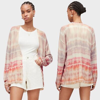 ALL SAINTS MAREA WOOL TIE DYE MULTI-COLOR CARDIGAN SIZE XS