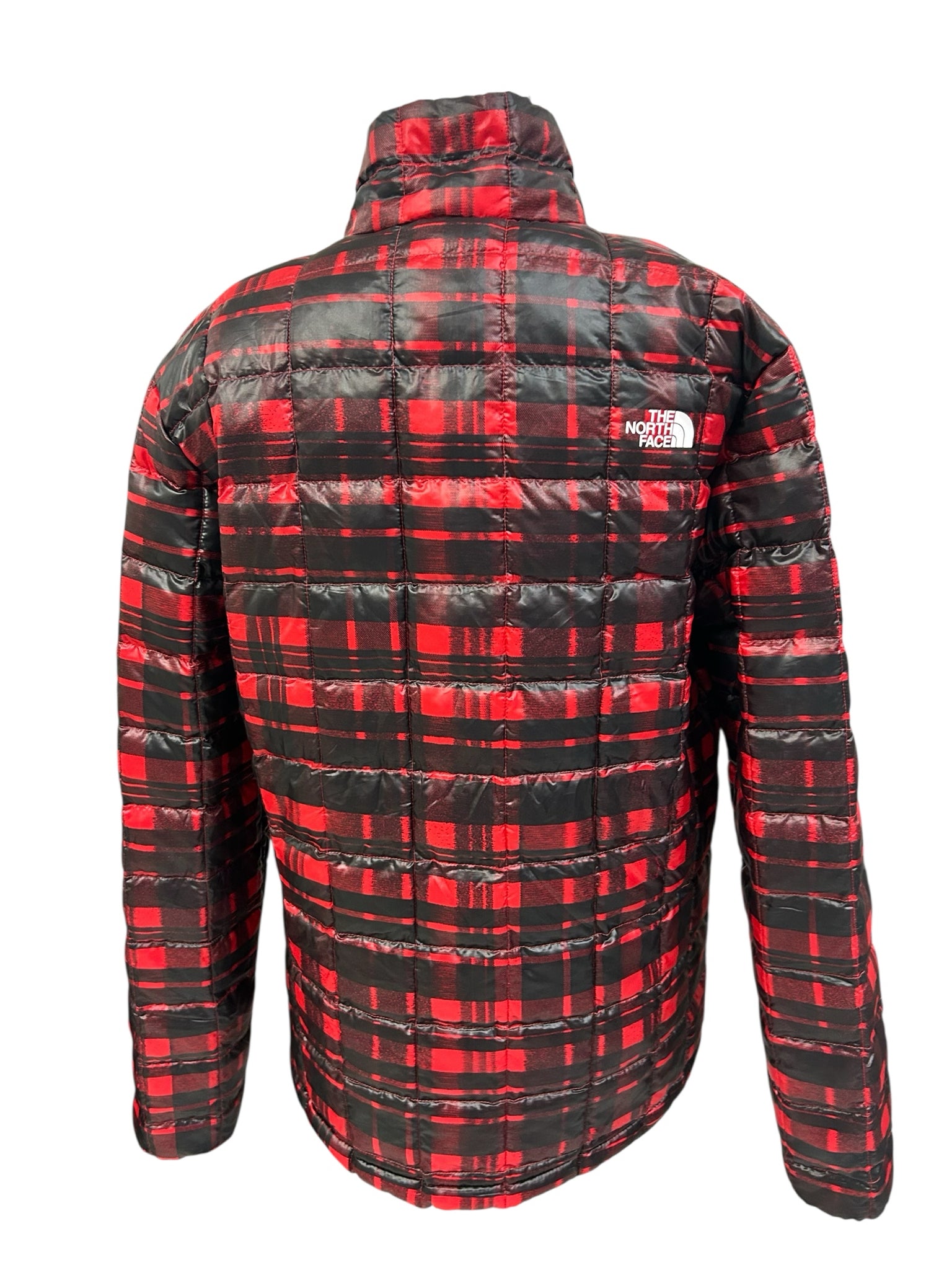 NORTH FACE MEN'S THERMOBALL ECO JACKET HOLIDAY PLAID SIZE MEDIUM