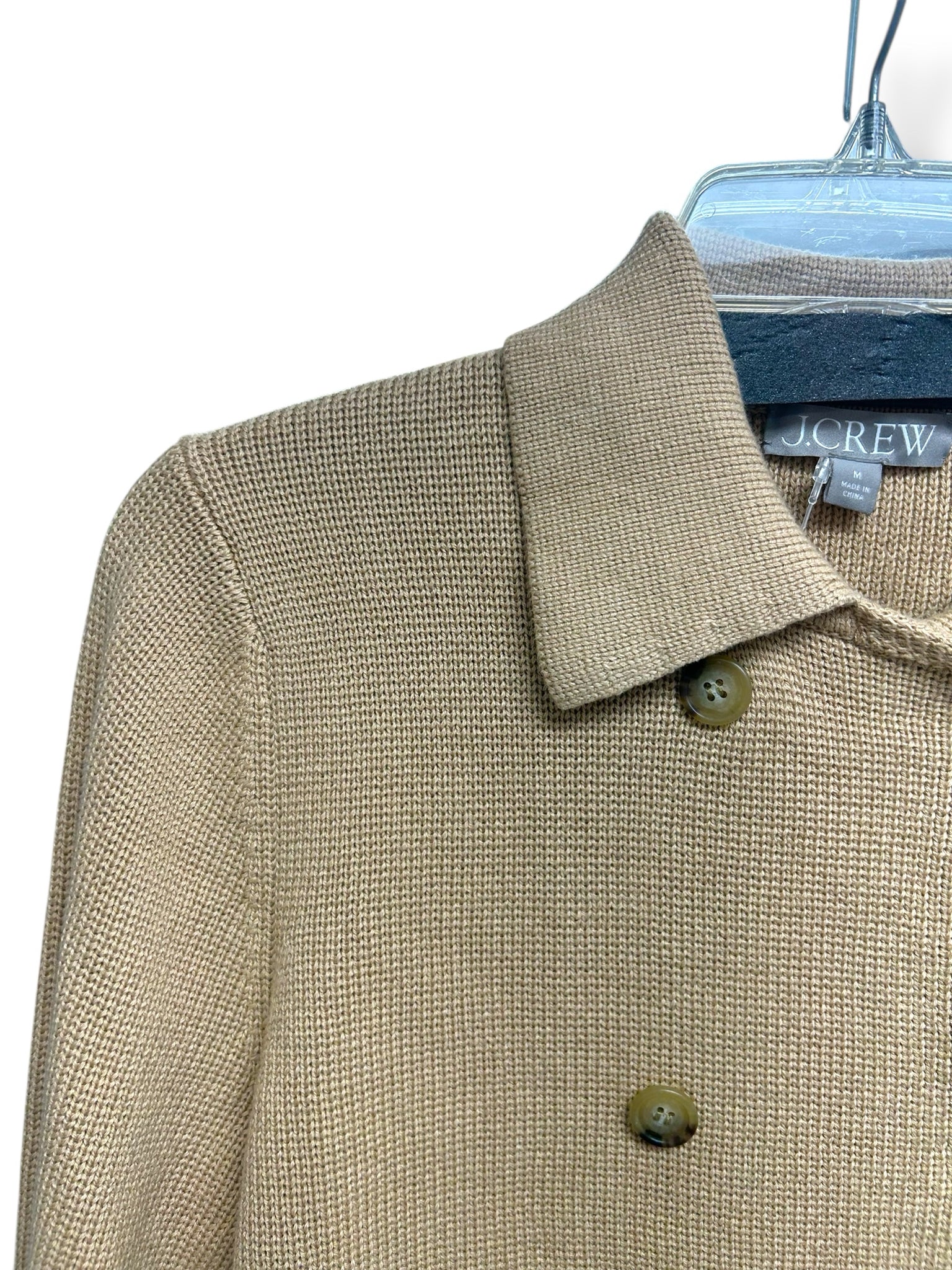 NWT JCREW MARIELLE CROPPED CARDIGAN CARMEL KNIT SIZE MEDIUM