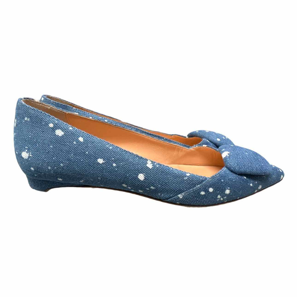 RUPERT SANDERSON  ISHBELL DENIM FLATS 38