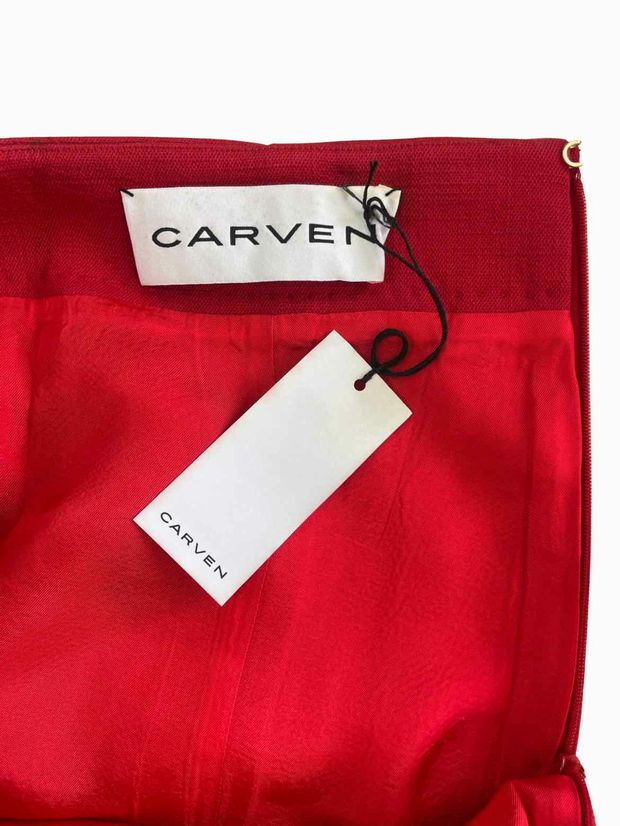 CARVEN RED FLARE ALINE SKIRT ESPELETTE SIZE 38