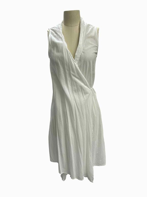 HAZEL BROWN 100% COTTON TISSUE WRAP DRESS SIZE: 2