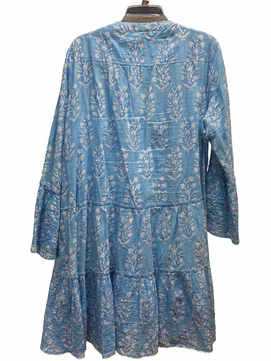 JULIET DUNN FLORAL BOHO SPLIT NECK TIERED DRESS SIZE: XL