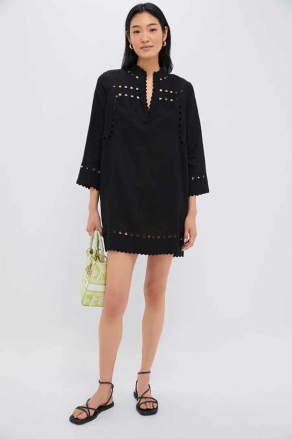 TUCKERNUCK CUTOUT DAWSON TUNIC 100% LINEN SIZE: XXL