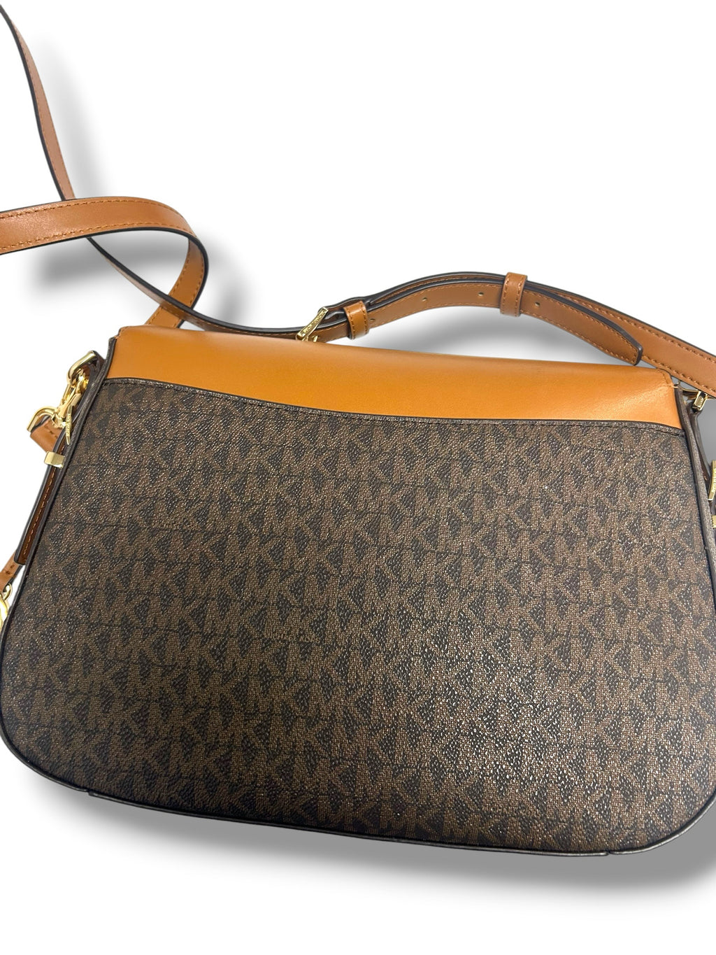 NWT MICHAEL KORS BEDFORD LEGACY MONOGRAM FLAP SHOULDER BAG
