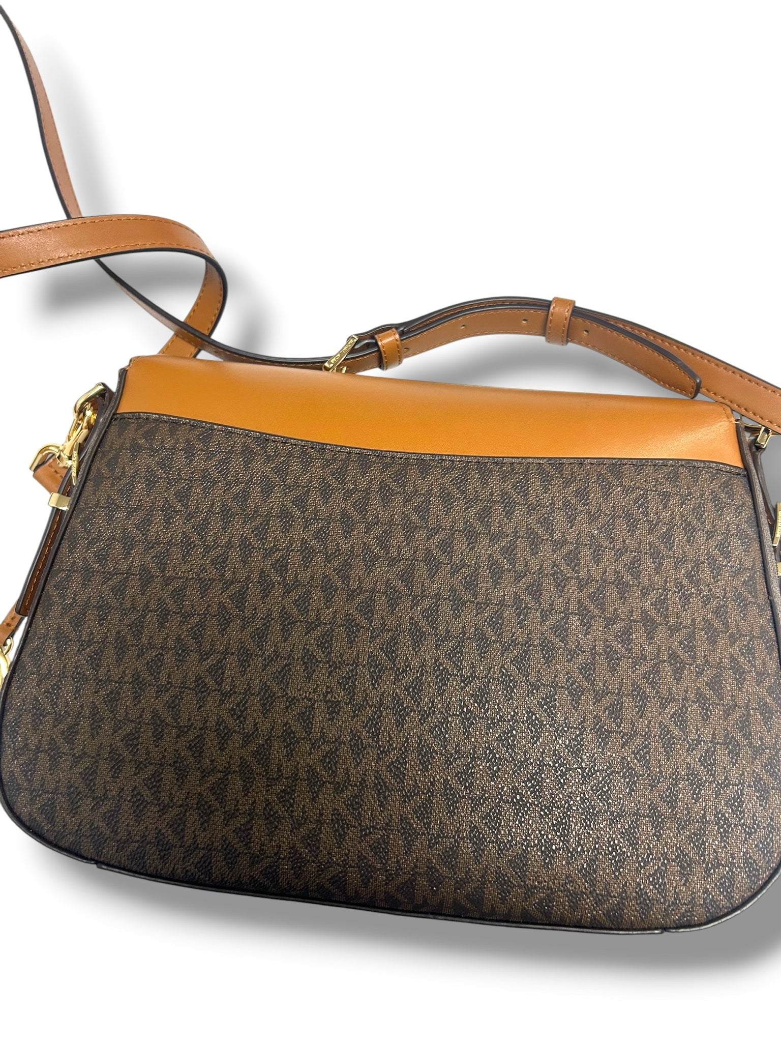 NWT MICHAEL KORS BEDFORD LEGACY MONOGRAM FLAP SHOULDER BAG