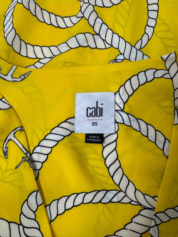 CABI 5213 STEVIE YELLOW BLOUSE SIZE XS