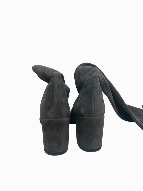 STUART WEITZMAN  HIGHLAND OTK SUEDE THIGH HIGH BOOTS SIZE: 9