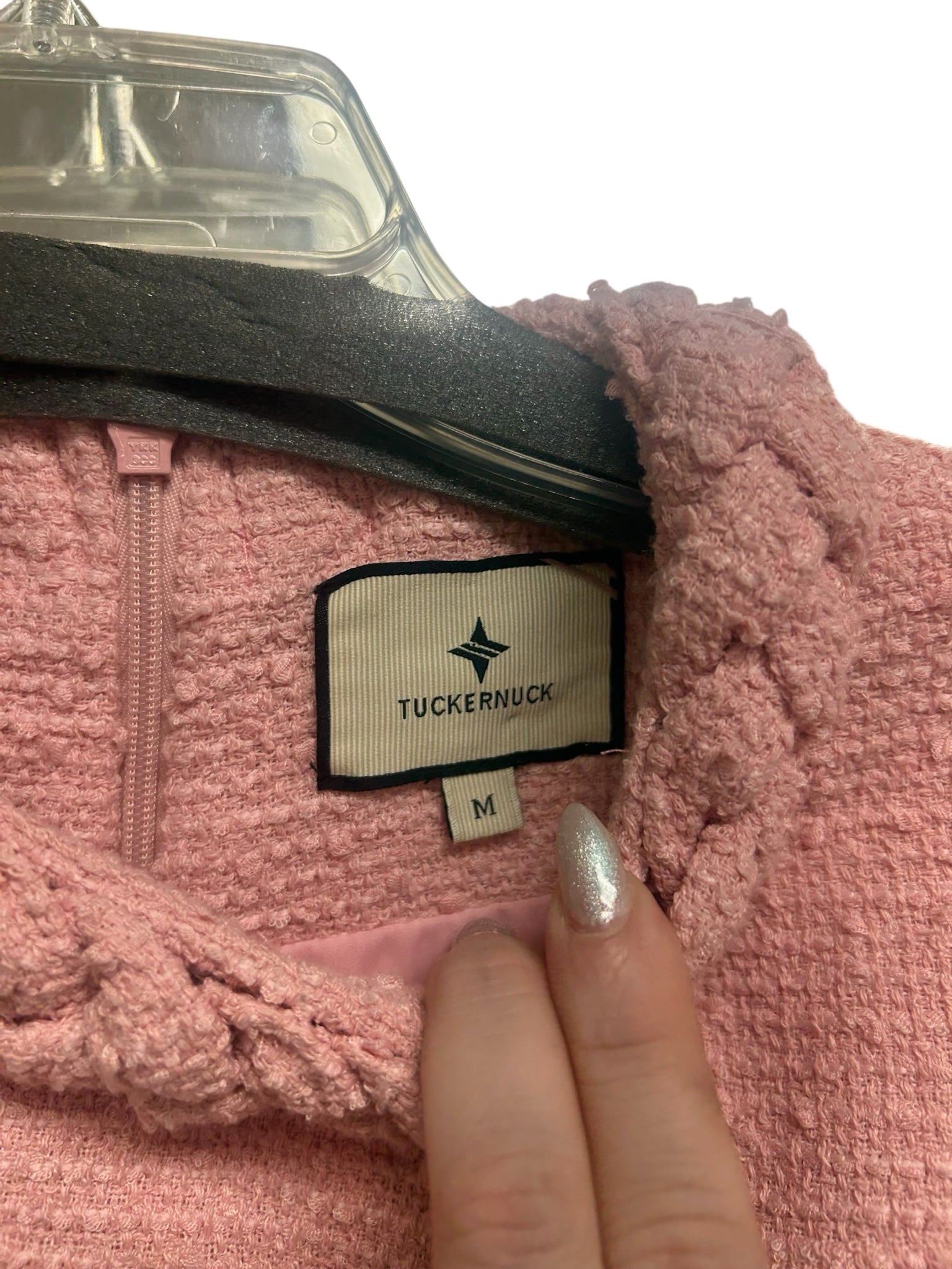 TUCKERNUCK PINK TWEED JACKIE MINI DRESS SIZE MEDIUM