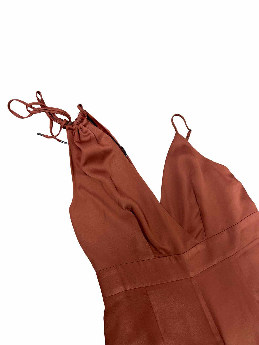 LULUS NWT SATIN WIDE LEG ONE SHOULDER JUMPSUIT SIZE: M